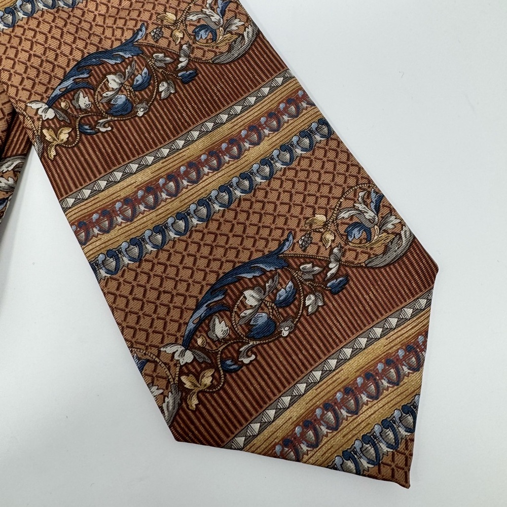 Bill Blass Silk Tie, floral, pattern mix,‎ classic, preppy, office, work, suit
